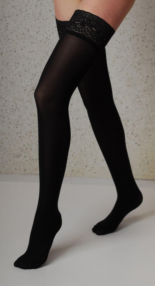 Omero Iride 50den Opaque Stay Up - Zwart (M)