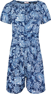 Dames jumpsuit fantasie blauw One size