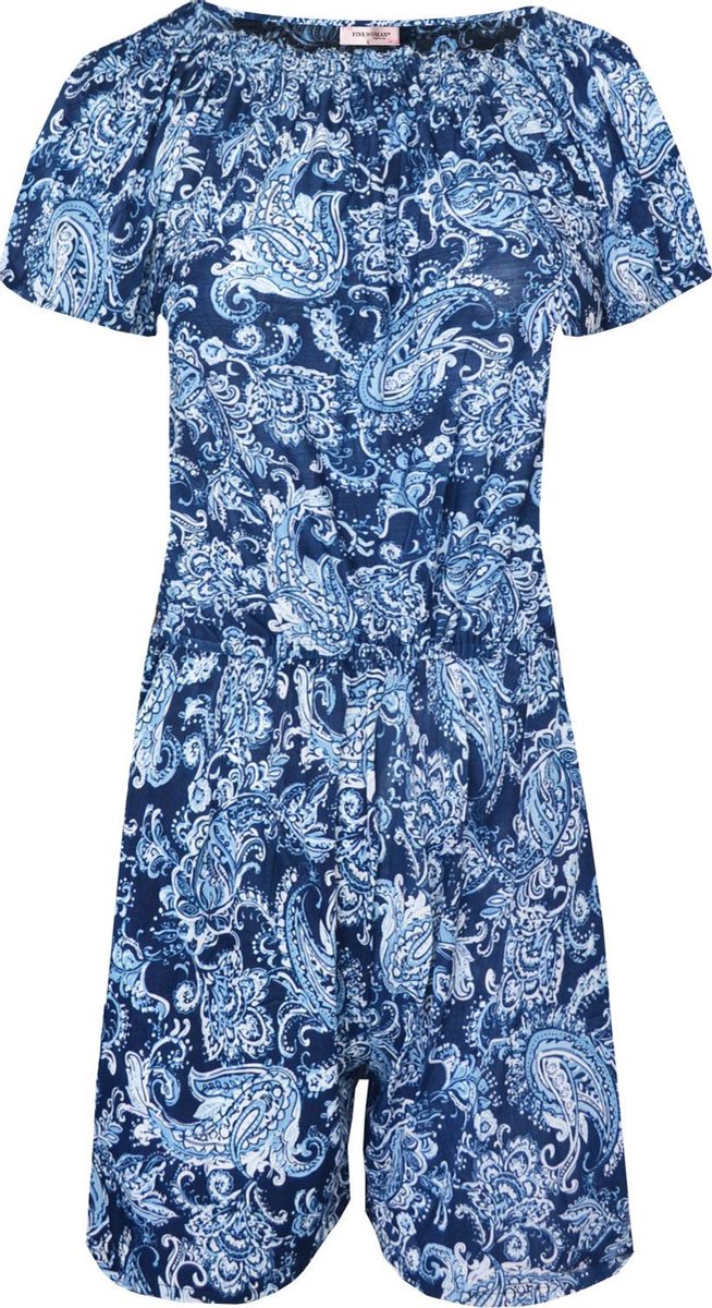 Dames jumpsuit fantasie blauw One size