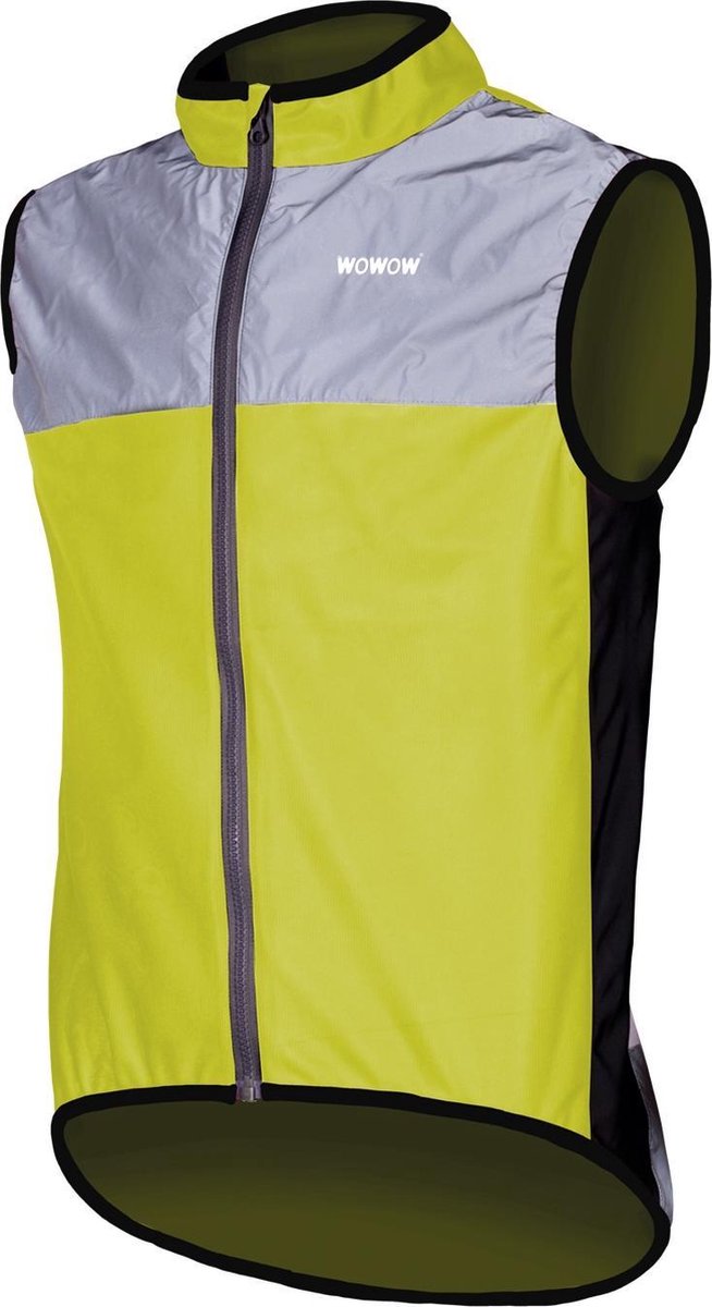 Wowow VEST DARK jacket 1.1 REFLECTIE GEEL XXL - mouwloos fietsjas