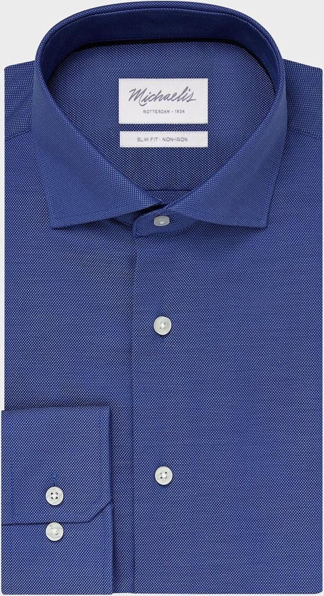 Michaelis Heren Overhemd Donkerblauw Royal Oxford - 38