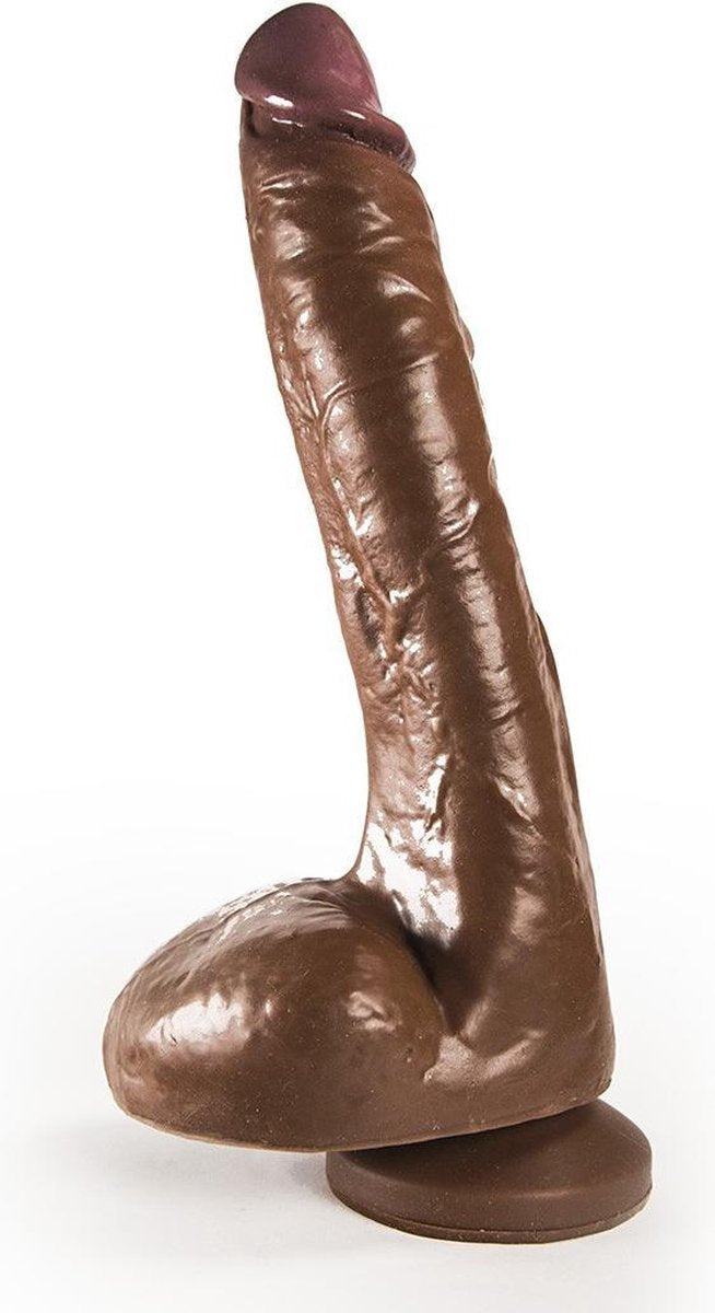 Heroes Dildo met zuignap 23 cm - bruin
