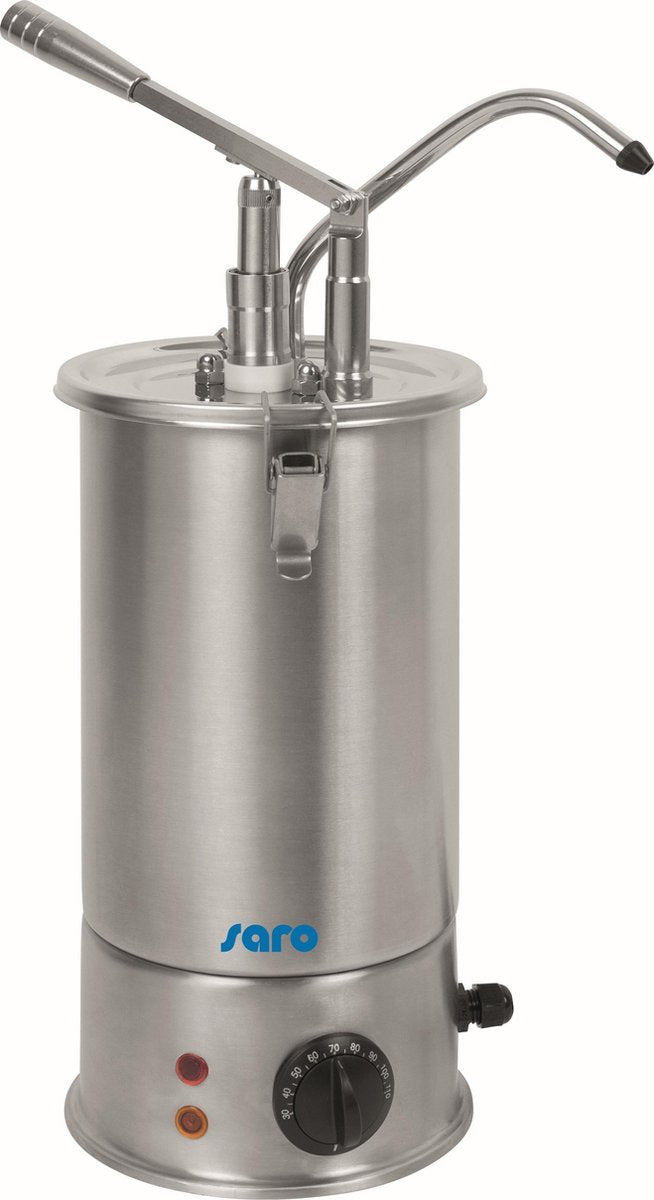 Saro verwarmde Sauzen Dispenser - temperatuur instelbaar - 3 liter - 2 jaar garantie - professioneel model PD-17