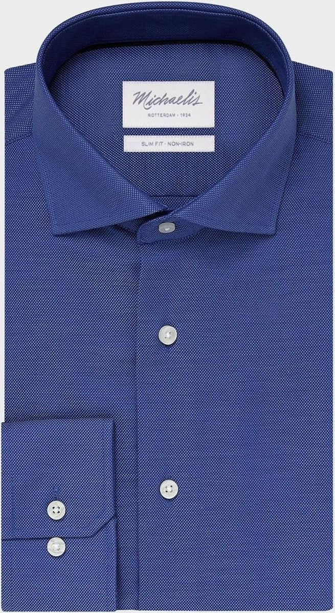 Michaelis Heren Overhemd Donkerblauw Royal Oxford - 44