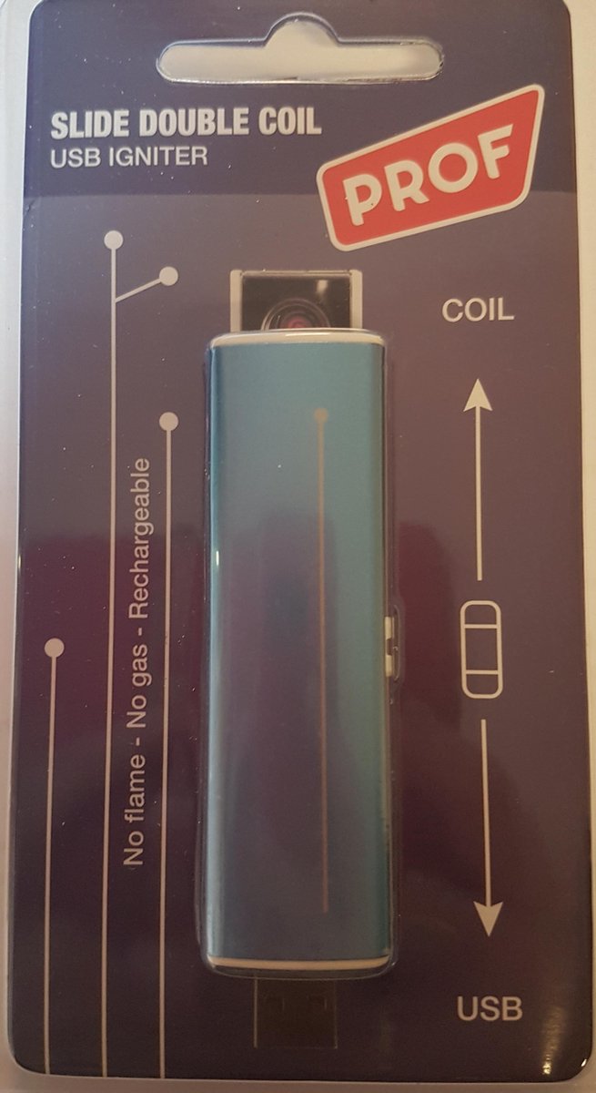 usb aansteker blauw