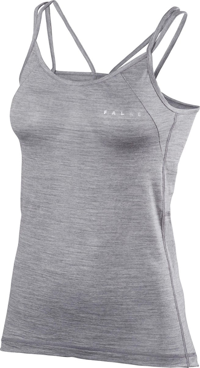 FALKE Wool Silk Dames Singlet - Grey-Heather - Maat XL