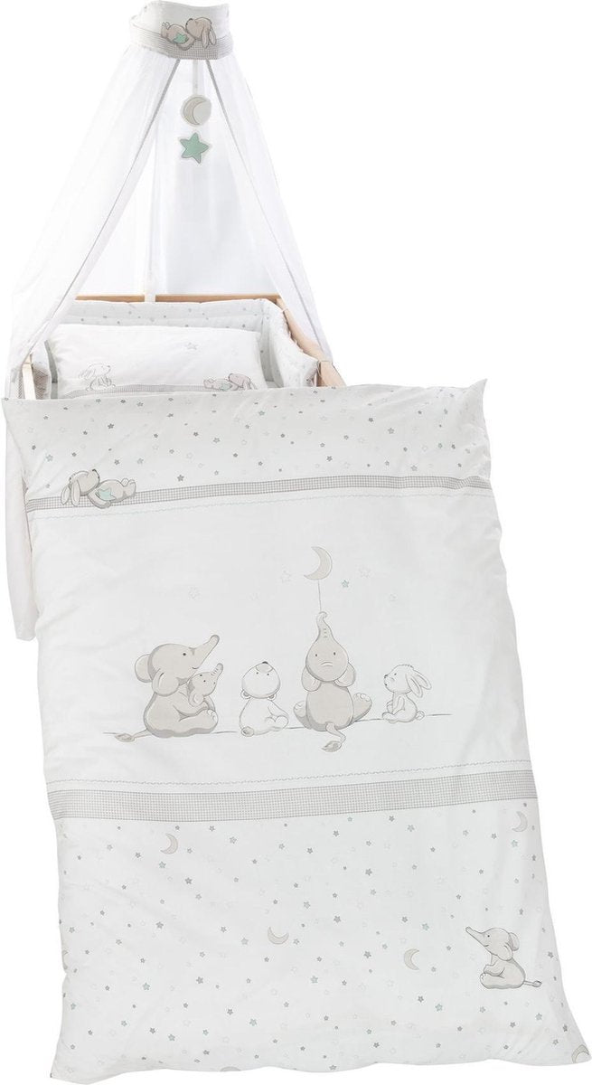 Roba Beddengoedset Magic Stars 135 X 100 Cm Katoen Wit 4-delig
