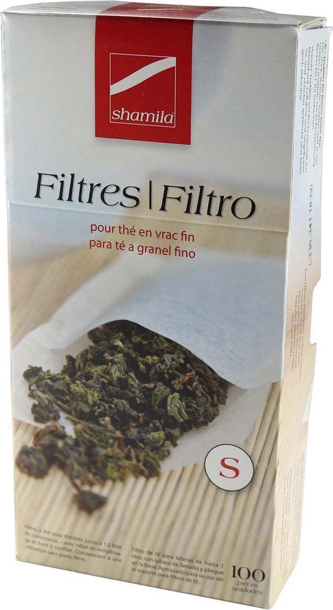 Theefilter Shamila Maat S - Wit - Papier - 100 stuks
