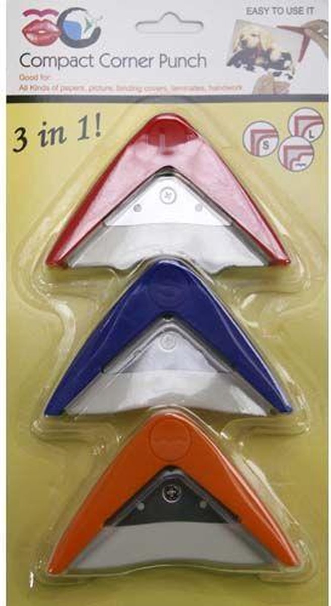SAFE - Hoekpons 10 mm - In verschillende vormen - Set van 3
