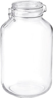 Set van 6x stuks glazen weckpotten/inmaakpotten met beugelsluiting 4000 ml - Bewaarpotten/voorraadpotten