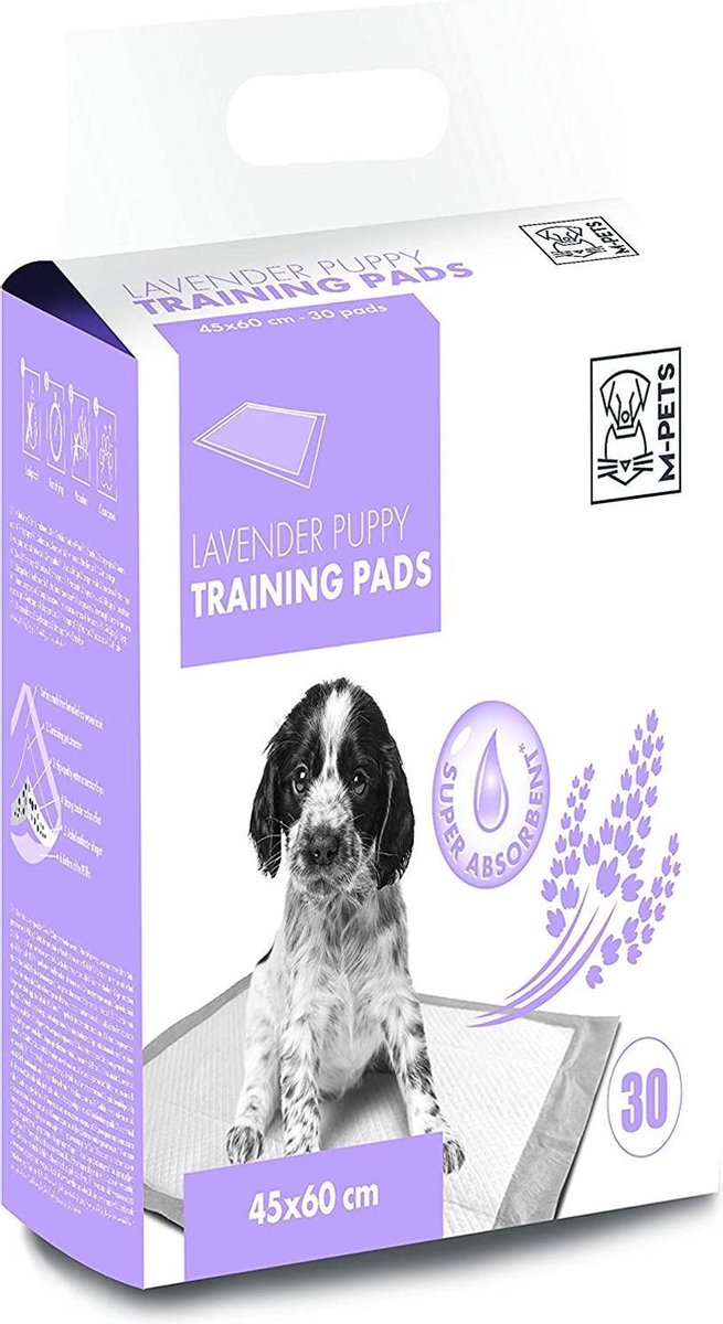 M-pets Trainingpads Lavendel 45 X 60 Cm Textiel Wit 30 Stuks