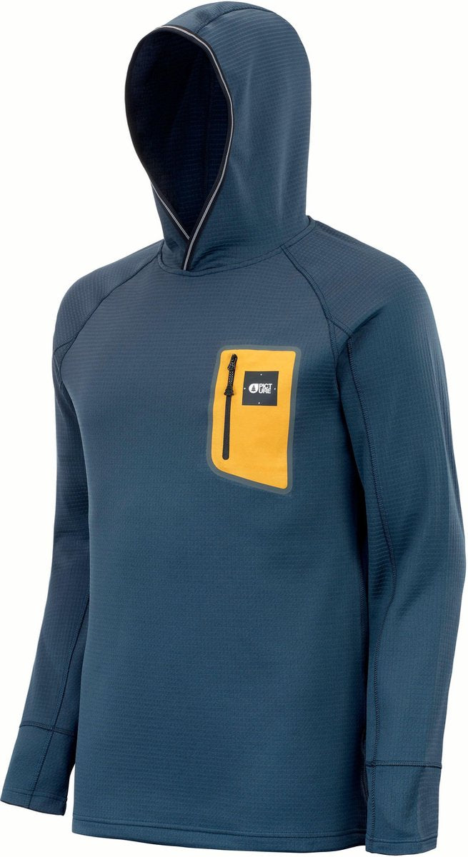 Picture Bake Grid heren Fleece hoodie dark blue