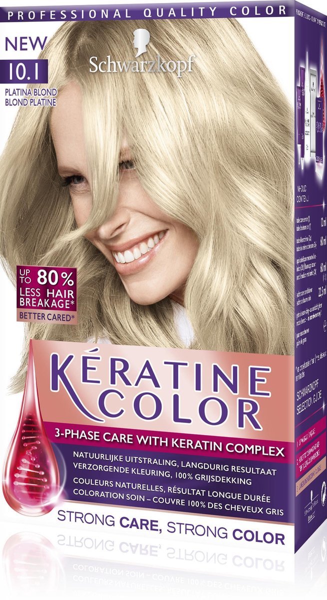 Schwarzkopf Keratine Color 10.1 Platina Blond Haarverf - 1 stuk