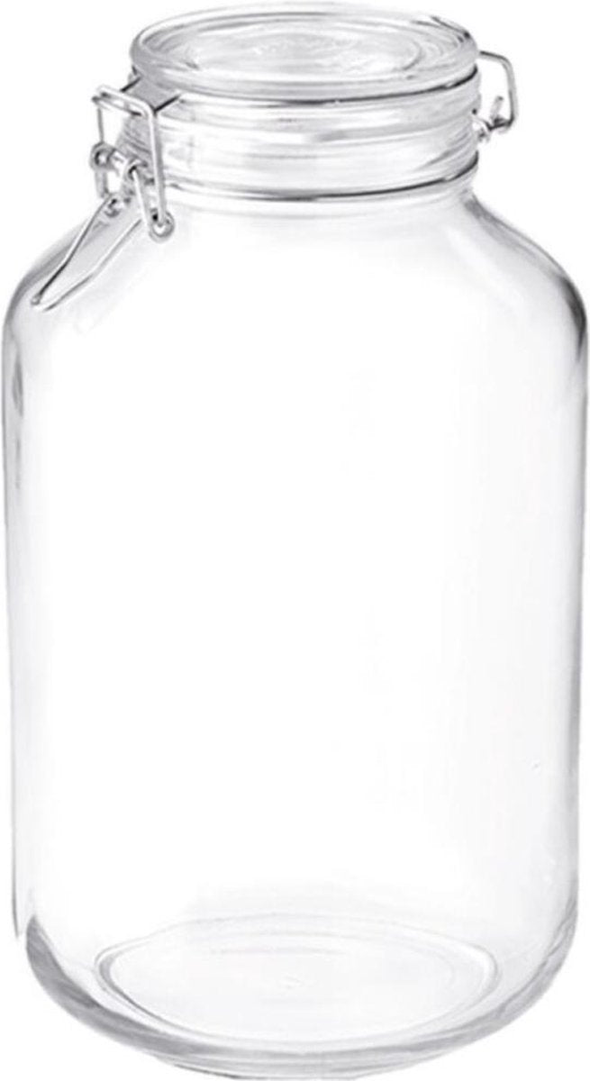 Glazen weckpot/inmaakpot met beugelsluiting 4000 ml - Bewaarpot/voorraadpot