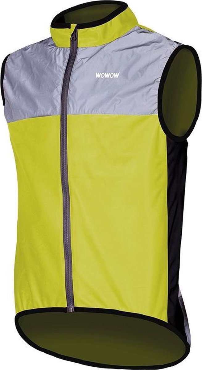 Wowow VEST DARK jacket 1.1 REFLECTIE GEEL XXXL - mouwloos fietsjas