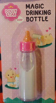 Poppenfles met Melk - 13 x 4 x 4 cm - Kunststof - Magische Drinkfles