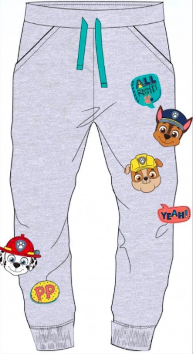 Paw Patrol jogging - broek - grijs - Maat 128  / 8 jaar