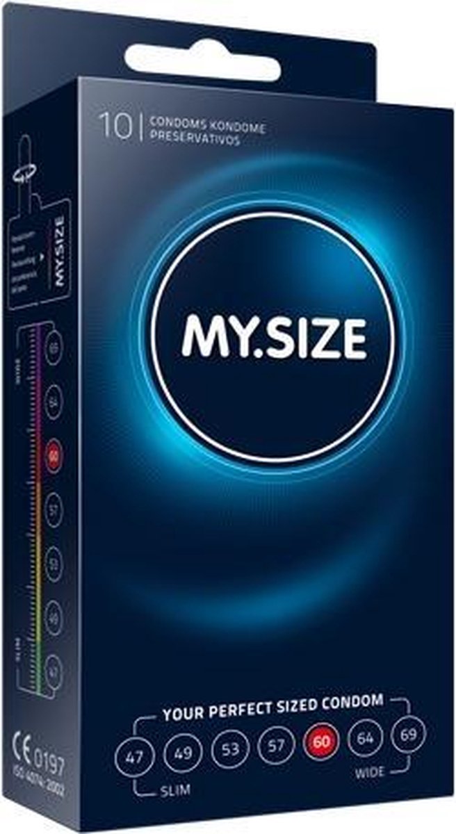 MY.SIZE 60 mm Condooms 10 stuks| Zaaddodend | Glijmiddel | Condooms | Vibrator | Penis | Buttplug | Sexy | Tril ei | Erotische | Man | Vrouw | Heren | Dames