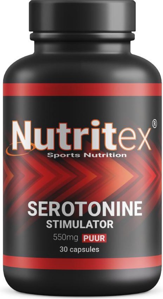 Nutritex© Serotonine Stimulator 100% Natural - 30 Capsules - De #1 Serotonine Booster - Rustgever - 5HTP - Magnesium - Vitamine B3 & B6 - Stress