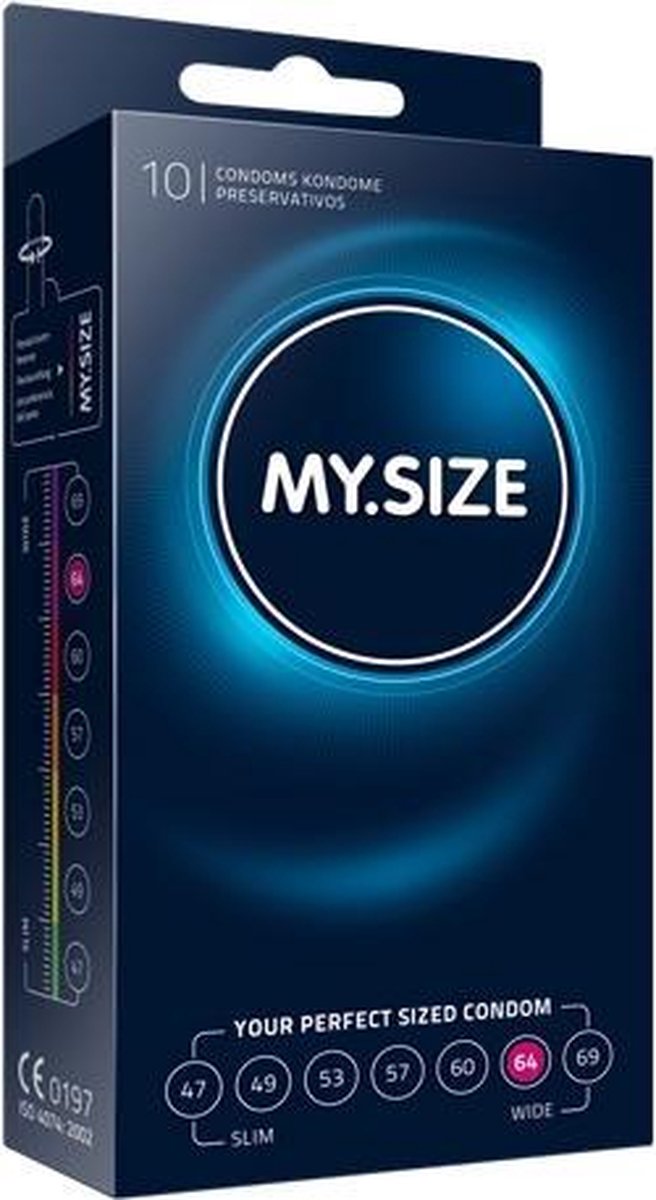 MY.SIZE 64 mm Condooms 10 stuks| Zaaddodend | Glijmiddel | Condooms | Vibrator | Penis | Buttplug | Sexy | Tril ei | Erotische | Man | Vrouw | Heren | Dames