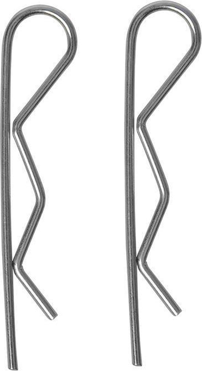 Proplus Borgveer Enkel 70 Mm / 2 Mm / 6-12 Mm Zilver 2 Stuks
