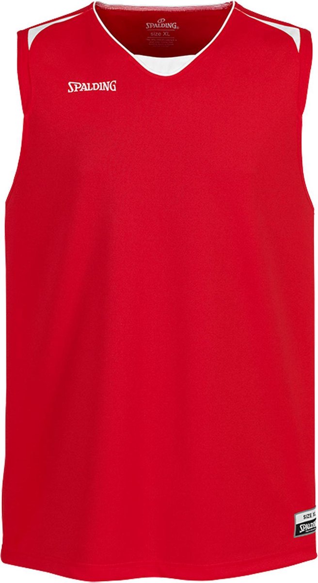 Spalding Attack Basketbalshirt - Maat L  - Mannen - rood/wit