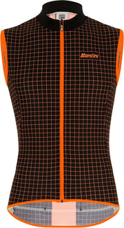 Santini Fietsjack - Maat L  - Mannen - zwart/oranje