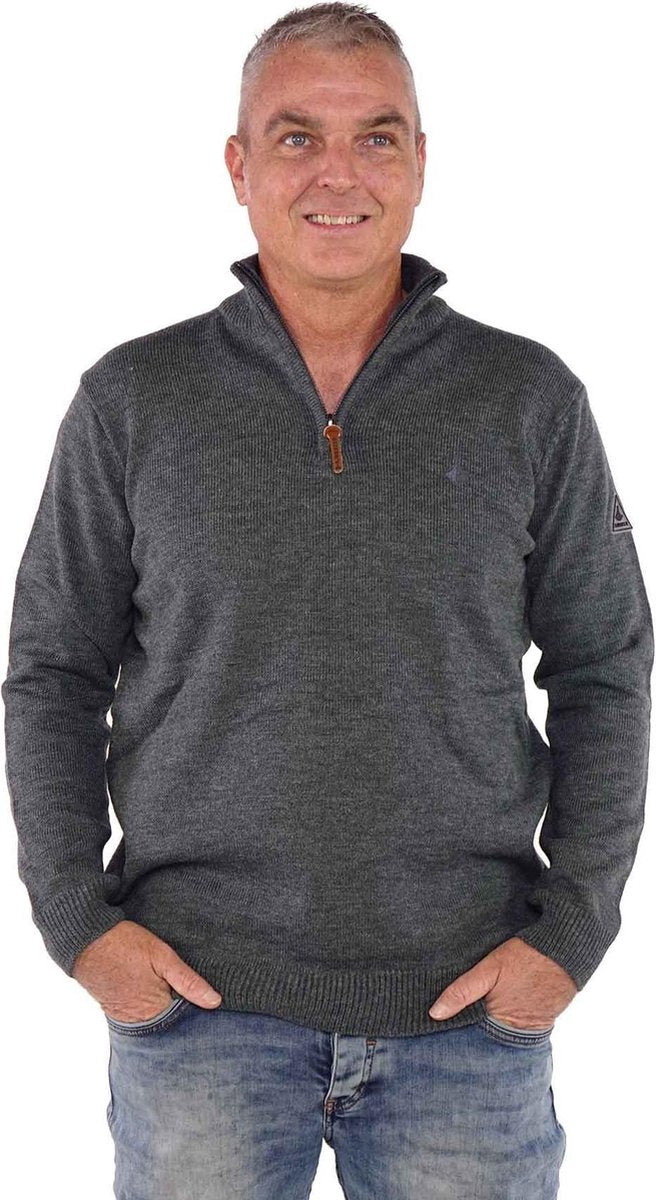 BJØRNSON Pullover Acryl 4 Seizoenen Heren Antraciet - Maat 2XL - JOAKIM