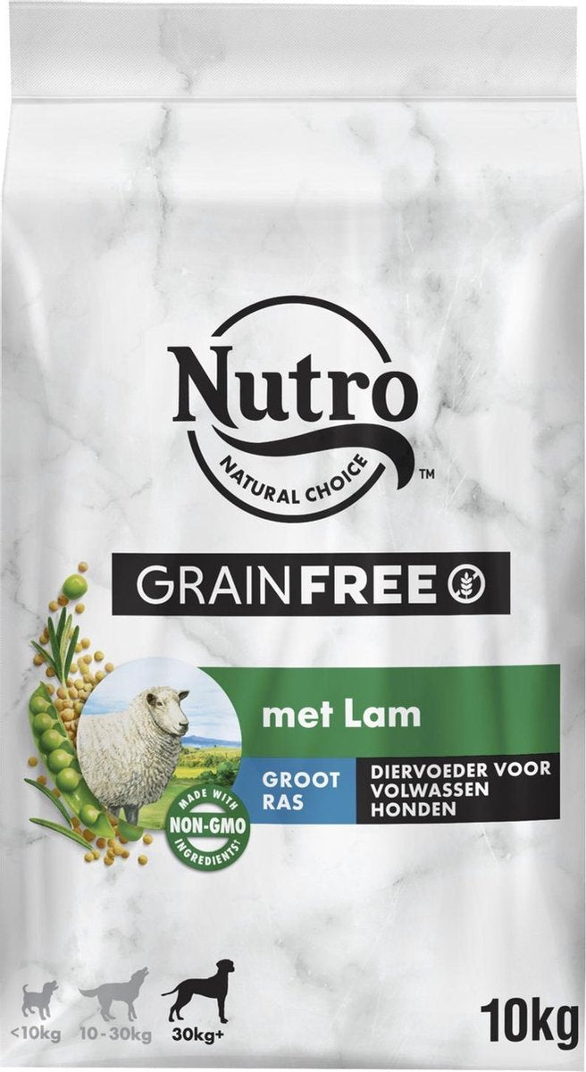 Nutro Hondenvoer Adult Large Graanvrij Lam 10 kg