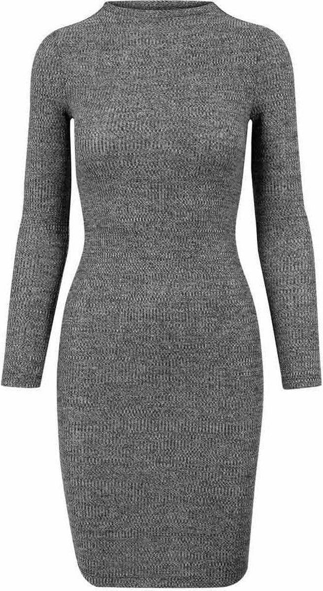 Urban Classics Korte jurk -S- Rib Grijs