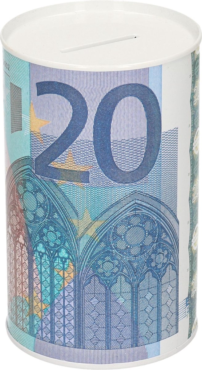 20 eurobiljet spaarpot 13 cm