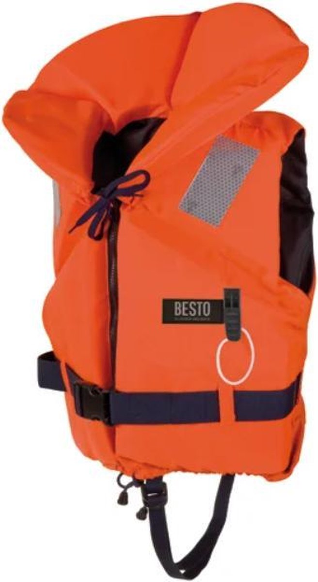 Luxe Veilige Comfortabele Reddingsvest Special Medium Oranje 100N | 60-70 kg - Besto