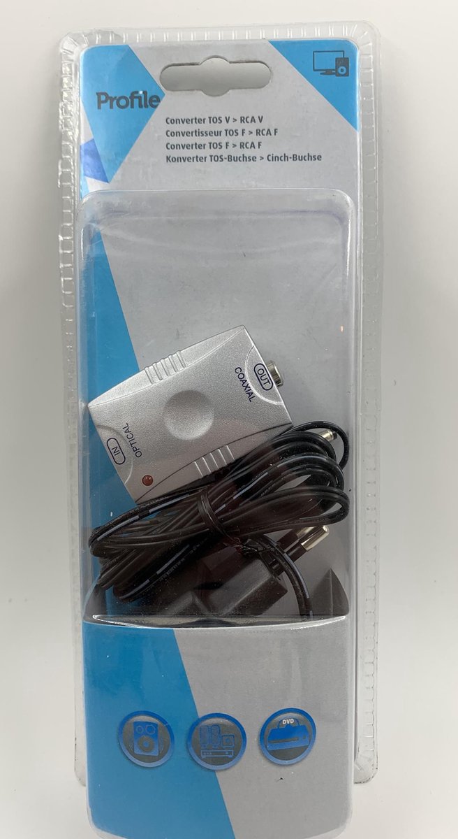 Optische TOS Toslink naar RCA Coax converter Profile