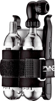 Lezyne Twin Kit - CO2 Minipomp + Patronen (2x) - Aluminium - Presta/Schrader Ventiel - Zwart