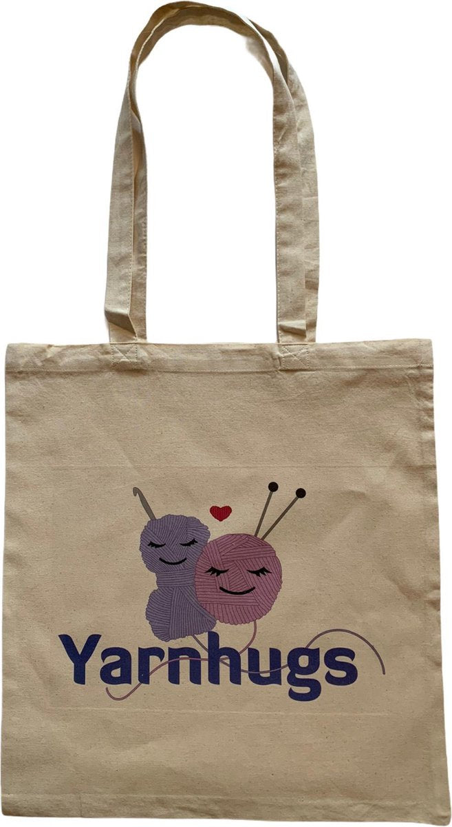 Royale katoenen tas met logo van 'Yarnhugs' - katoen