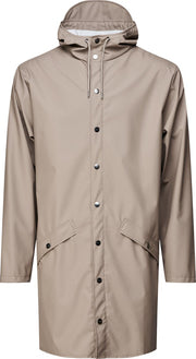 Rains Long Jacket Taupe Unisex - Maat S/M