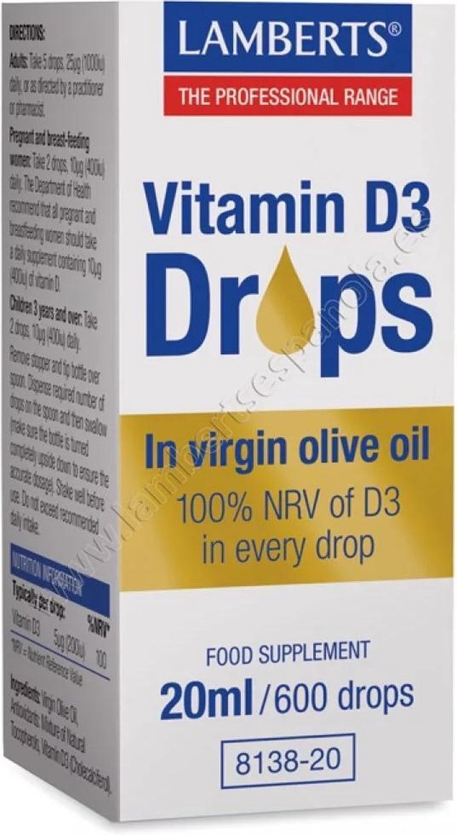 Vitamine D3 Druppels - 20Ml