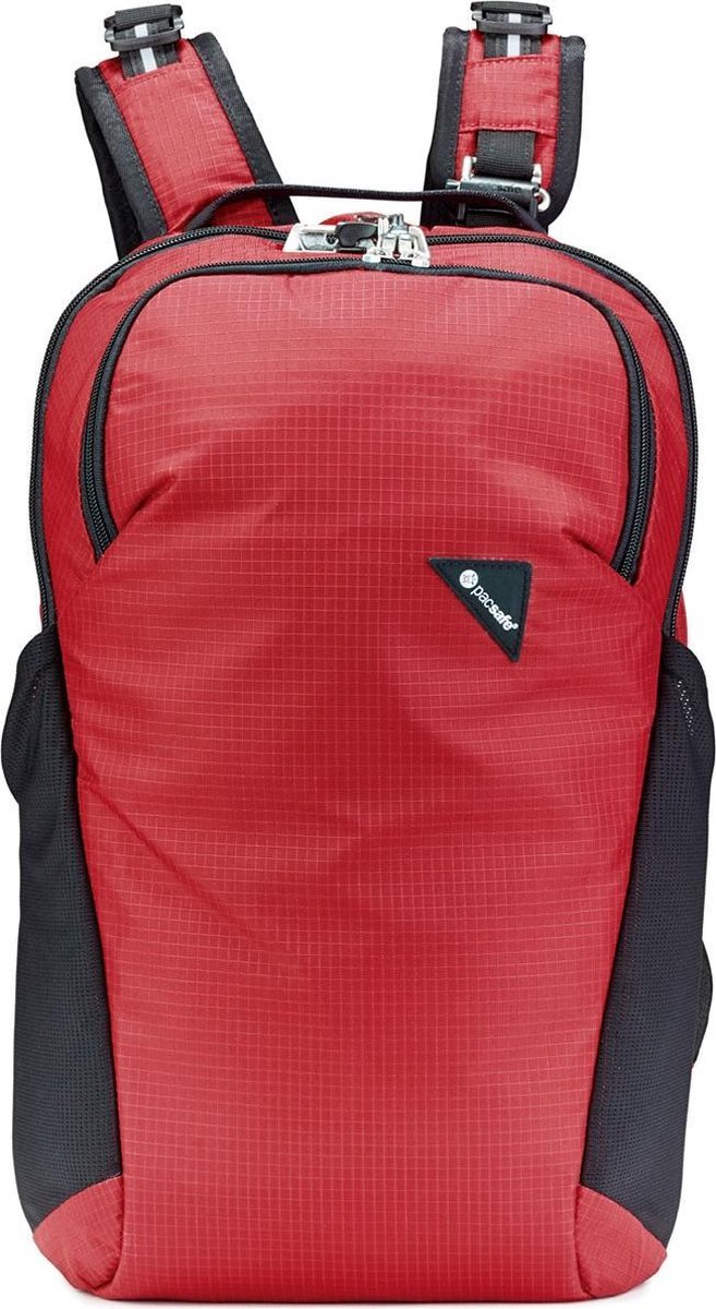 Pacsafe Vibe 20 - Anti diefstal Backpack - 20 L - Rood (Goji Berry)