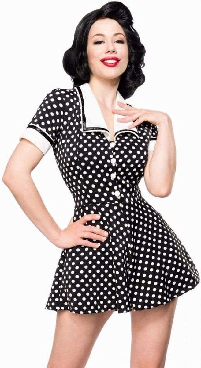 Belsira Playsuit -3XL- Retro Zwart/Wit