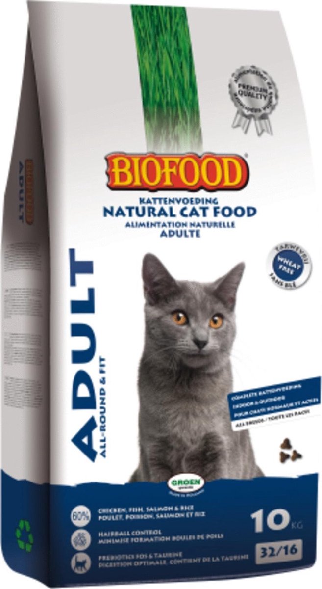 Biofood cat adult all-round & fit kattenvoer 10 kg