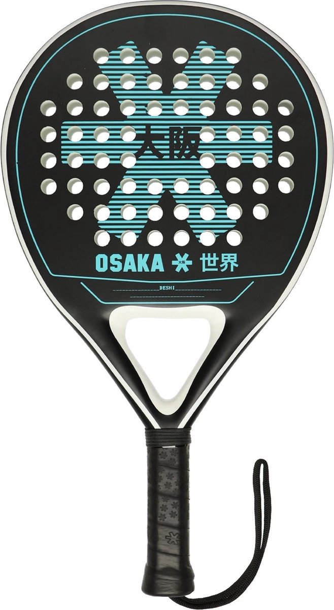 Osaka PadelracketKinderen en volwassenen - zwart - licht blauw - wit
