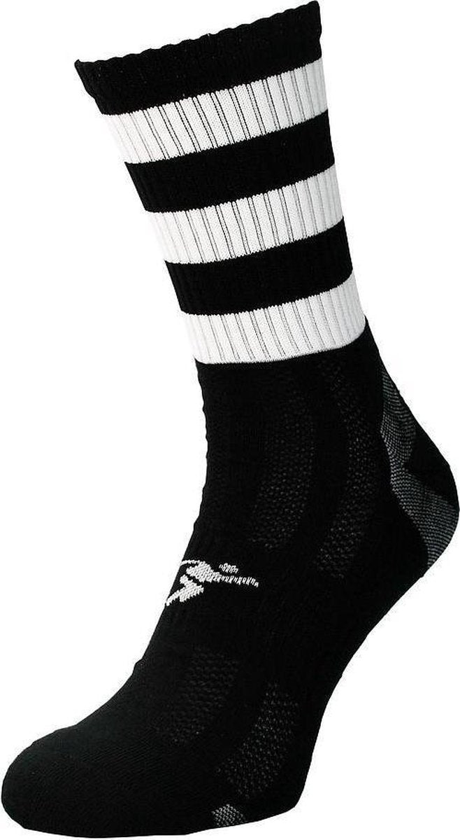 Precision Sportsokken Pro Junior Nylon Zwart/wit Maat 30-34
