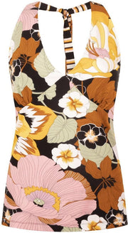 Tramontana Top Halter Blooming Print - XL