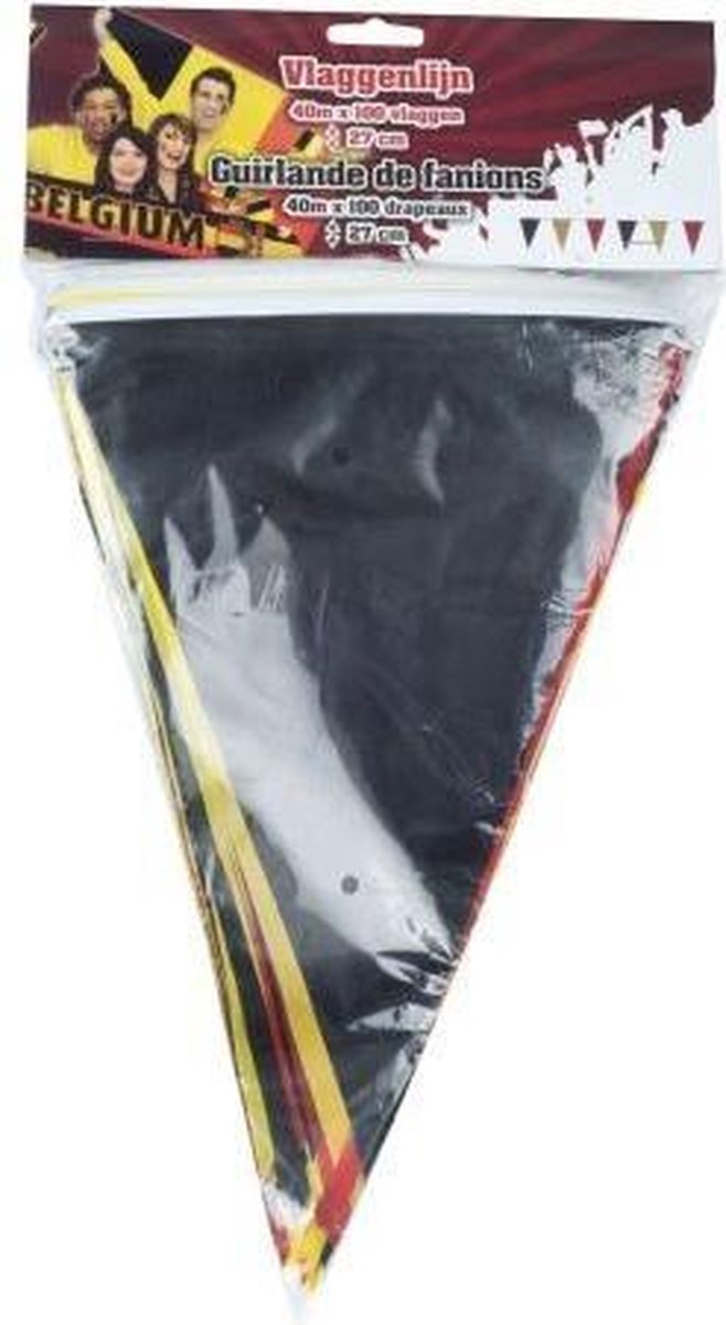 België Vlaggenlijn 40 Meter X 100 Zwart/geel/rood/wit
