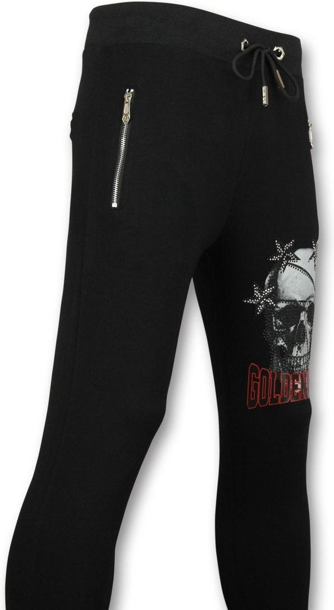 ENOS Trainingsbroek Mannen - Joggers Heren Skull - Zwart - Maten: M