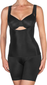 Conturelle Soft Touch Open Bust Top | Zwart