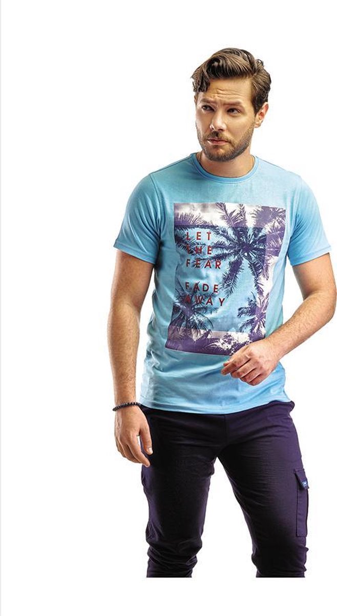Embrator mannen Jogging set / Huispak turquoise/donkerblauw maat L