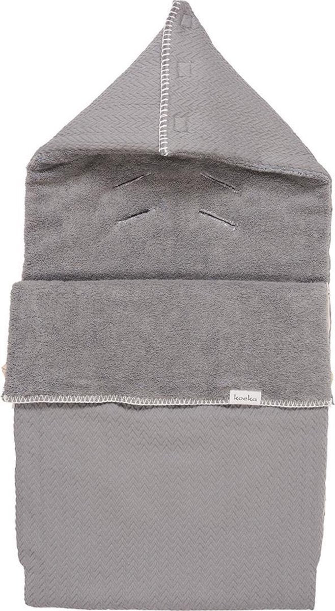 Koeka Baby voetenzak Stockholm (3-puntsgordel) - 40x90cm - steel grey