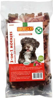 12x Biofood 3-in-1 Koekjes Cranberry Mini 200 gr