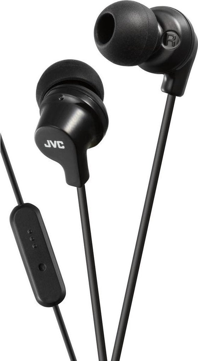 HA-FR15-B JVC Colourful Inner Ear Headphone Remote Black